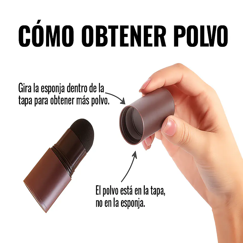 Polvo para la línea del cabello de llevar, impermeable para verano e invierno 2