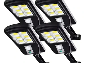 Pack 4 Foco Solar Led Exterior Con Sensor De Movimiento Ip65