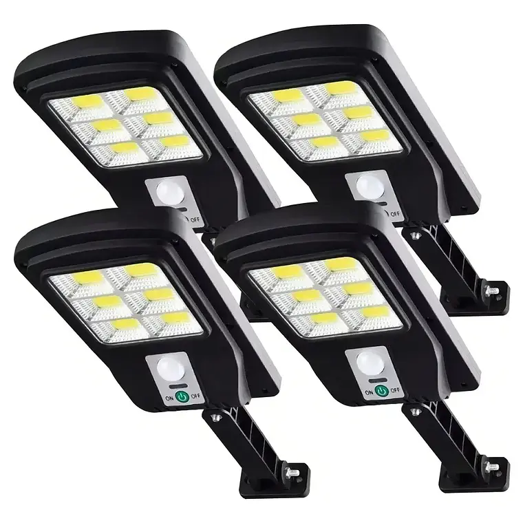 Pack 4 Foco Solar Led Exterior Con Sensor De Movimiento Ip65 1