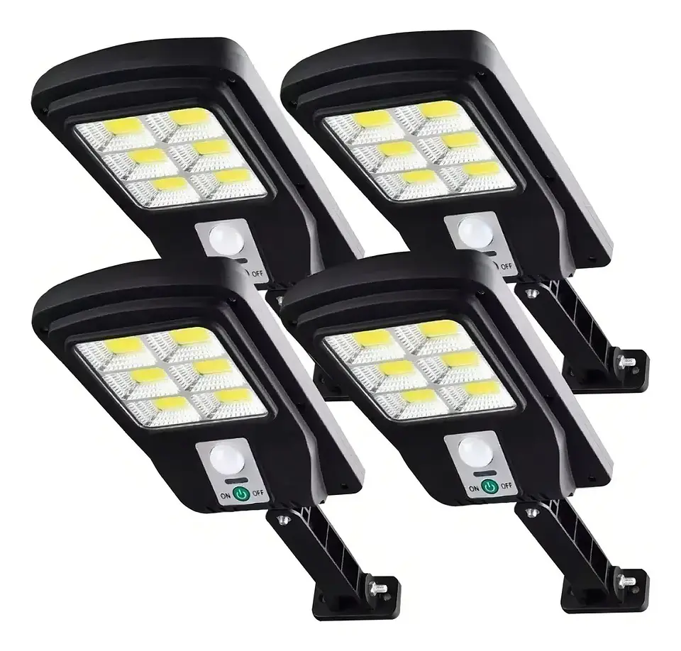 Pack 4 Foco Solar Led Exterior Con Sensor De Movimiento Ip65 1