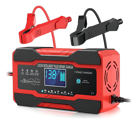 Cargador Inteligente Batería Auto Moto Carga Rápida