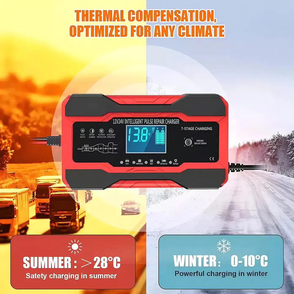 Cargador Inteligente Batería Auto Moto Carga Rápida 3