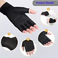 1 Par de Guantes de Cobre sin Dedos con Compresión Uniforme de 360° para Uso Diario, Cálidos, para Escribir, Antideslizantes  - Miniatura 2