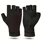1 Par de Guantes de Cobre sin Dedos con Compresión Uniforme de 360° para Uso Diario, Cálidos, para Escribir, Antideslizantes  - Miniatura 3