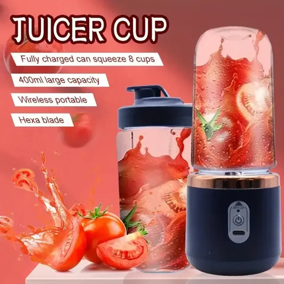 Licuadora Portatil Recargable USB Potente 400ml 2