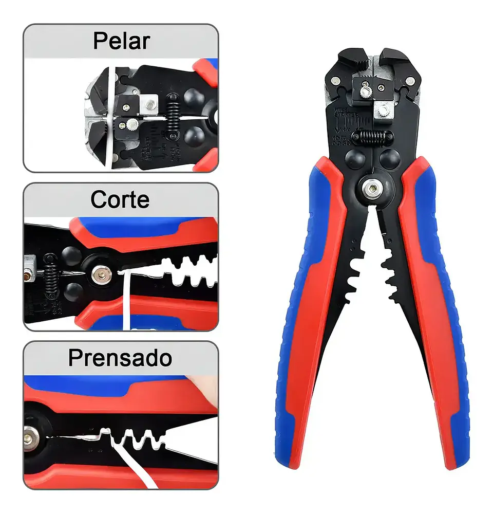 Crimpeadora Alicate Prensa Pelacable + 1900 Terminales 2