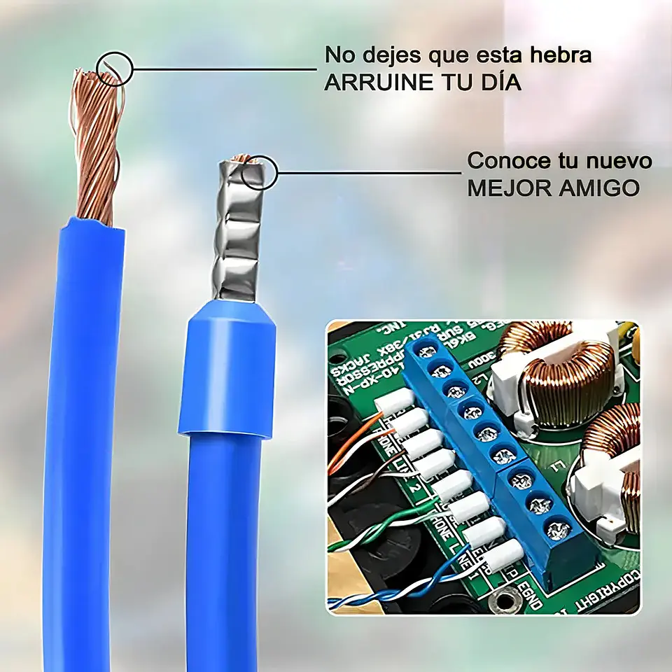 Crimpeadora Alicate Prensa Pelacable + 1900 Terminales 3