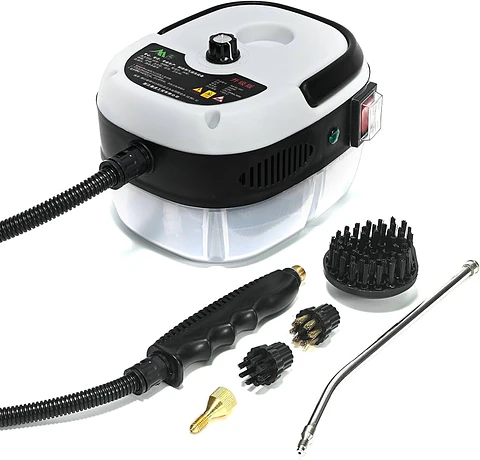 Maquina Vapor Limpiador Manual Alta Potencia Portátil 4 Pzs Color Blanco