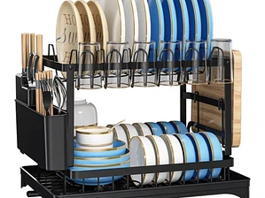 Secador Escurridor De Loza Platos Inoxidable 2 Niveles |
