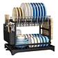 Secador Escurridor De Loza Platos Inoxidable 2 Niveles | - Miniatura 1