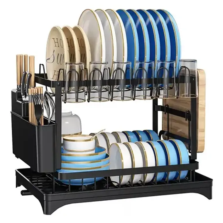 Secador Escurridor De Loza Platos Inoxidable 2 Niveles | 2
