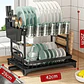 Secador Escurridor De Loza Platos Inoxidable 2 Niveles | - Miniatura 3