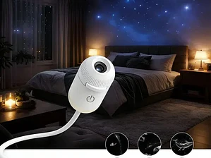 Mini proyector USB  2 en 1 Full efecto real