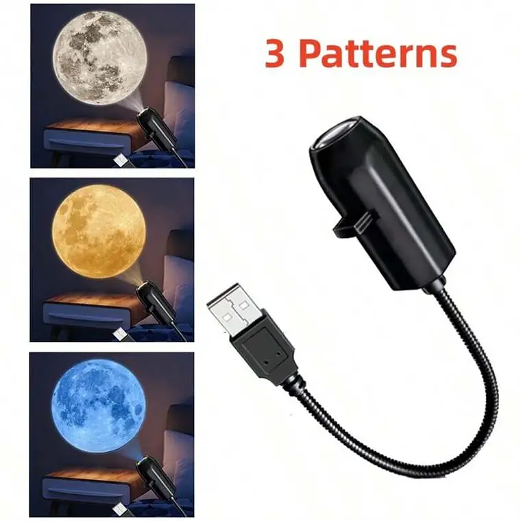 1 pieza Mini Proyector USB de Luna 2