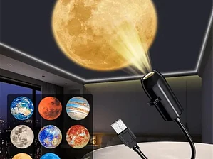 1 pieza Mini Proyector USB de Luna
