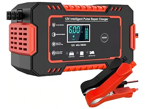 Cargador Inteligente Baterías 12V Autos y Motos 6A Pantalla Digital
