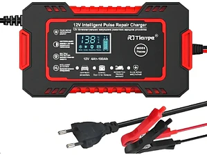 Cargador Inteligente Baterías 12V Autos y Motos 6A Pantalla Digital