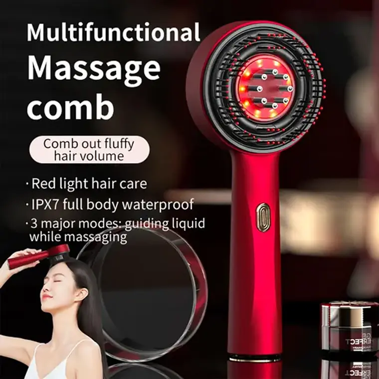 Red Light Hair Massager,cepillo Masajeador Cuero Cabelludo 2