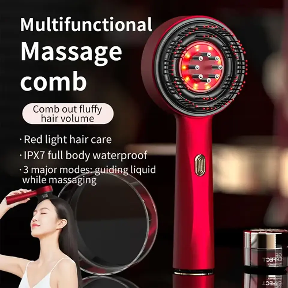 Red Light Hair Massager,cepillo Masajeador Cuero Cabelludo 2