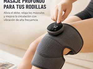 Masajeador de rodilla eléctrico recargable con calefacción y vibración, almohadilla calefactora de rodilla de 5 niveles