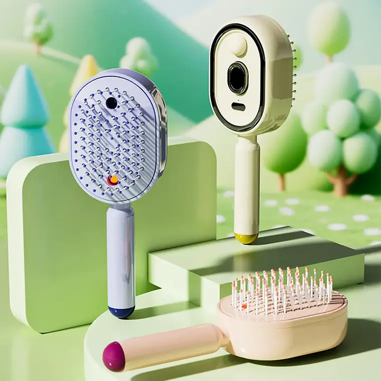 Cepillo De Pelo Eléctrico A Vapor, Peine Eléctrico 3