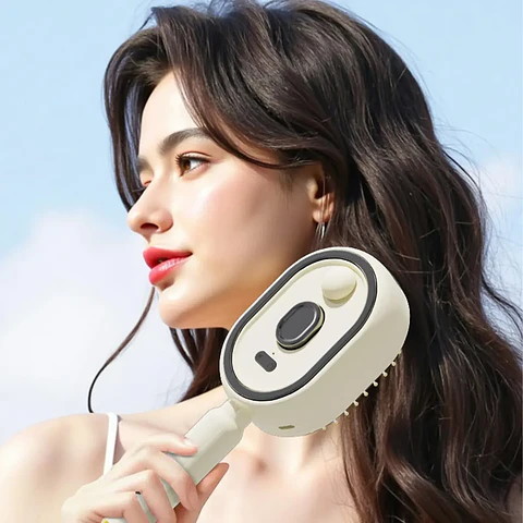 Cepillo De Pelo Eléctrico A Vapor, Peine Eléctrico