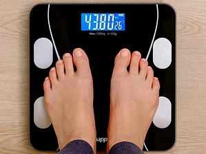 Balanza NAPPO Body Fat Smart con Bluetooth y Display LCD, Soporta hasta 180kg