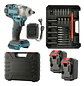 Llave Impacto Inalambrico 2 Baterias Brocas Desatornillador - Miniatura 1