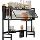 Escurridor de vajilla Decoteam DCE-028 con puerta 85x28x80cm color negro - Miniatura 1