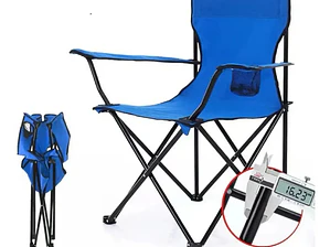 Silla Plegable Haiton 80x76cm Azul Para Playa Camping Con Bolso