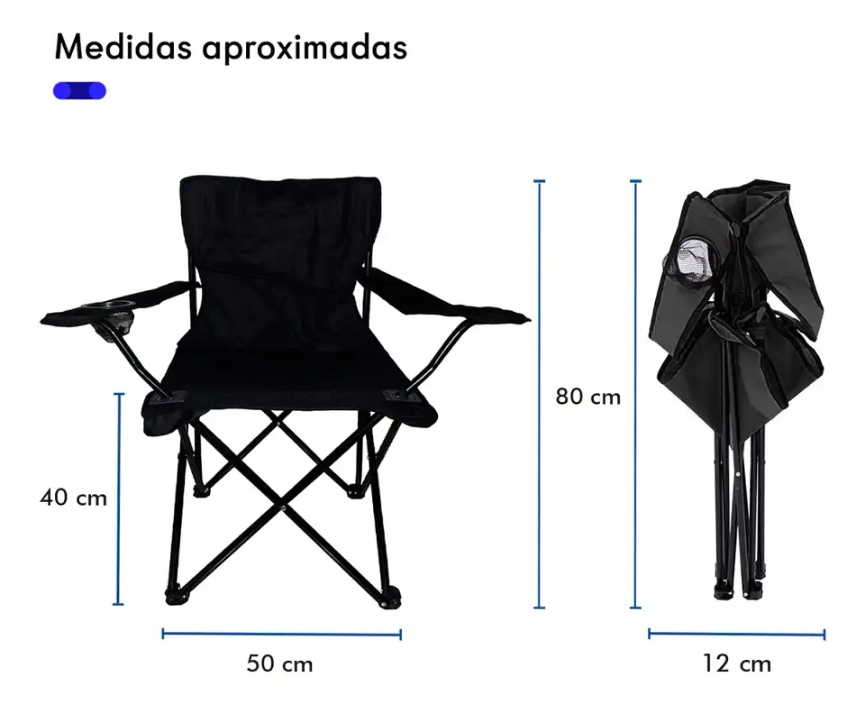 Silla Plegable Y Portátil Para Campamento Playa 2