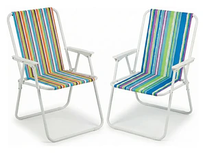 Silla Camping Plegable Playa Piscina Portátil Exteriores Azul