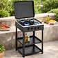 Cocina Encimera A Gas 4 Quemadores Con Repisas Color Negro - Miniatura 1