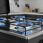 Cocina Encimera A Gas 4 Quemadores Con Repisas Color Negro - Miniatura 5