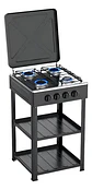 Cocina Encimera A Gas 4 Quemadores Con Repisas Color Negro - Miniatura 6