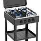 Cocina Encimera A Gas 4 Quemadores Con Repisas Color Negro - Miniatura 6