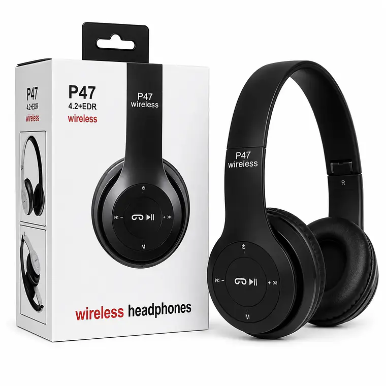 Audífonos Bluetooth P47 Inalámbricos Wireless FM Micro SD 1