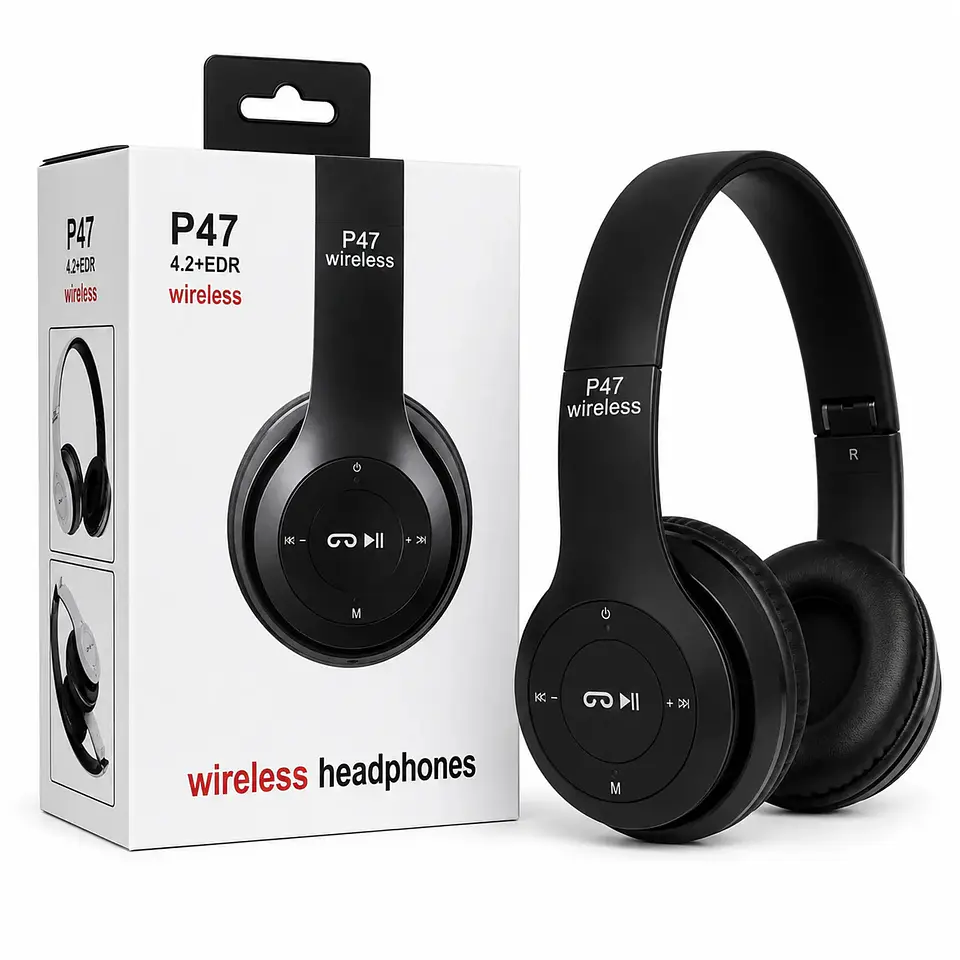 Audífonos Bluetooth P47 Inalámbricos Wireless FM Micro SD 1