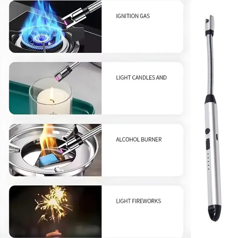 Chispero Encendedor Usb Eléctrico Recargable 2