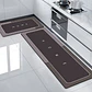 2 Alfombras De Cocina Norplat - Piso De Goma Antideslizante Gris Oscuro Home Tapete de Cocina - Miniatura 2