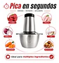 Picador Moledor Eléctrico 2L Procesador De Alimentos Acero verdura carnes - Miniatura 2