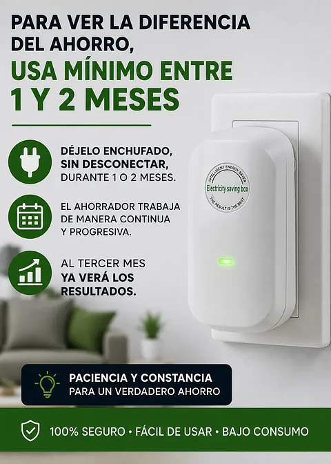 Ahorrador De Energia V3 Ahorra Corriente Luz Casa Local Etc