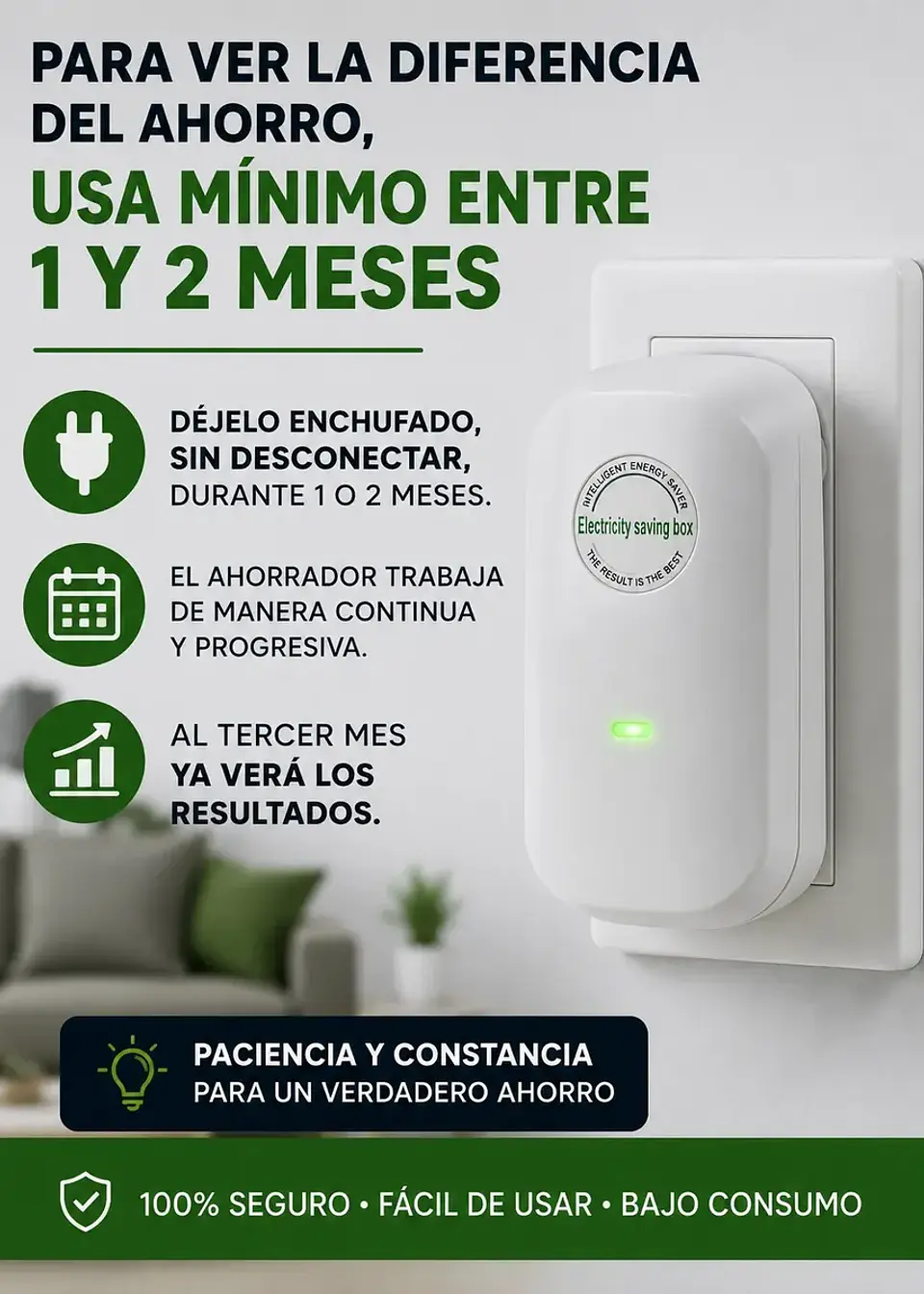 Ahorrador De Energia V3 Ahorra Corriente Luz Casa Local Etc 1