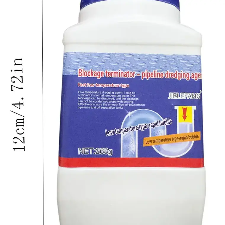 Destapador De Cañerías En Polvo Desobstruye Rápido 268g soda caustica 4