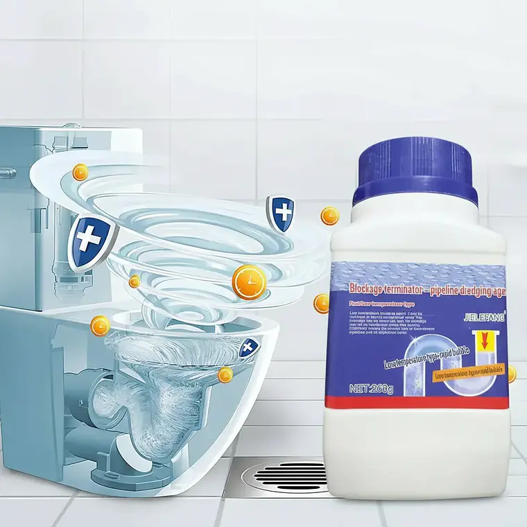 Destapador De Cañerías En Polvo Desobstruye Rápido 268g soda caustica 5