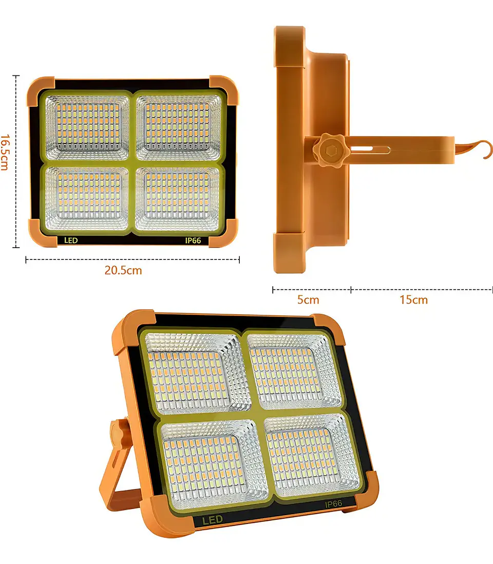 Lámpara Solar Led Recargable Para Camping Y Emergencias 2