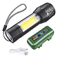 Mini Linterna Led De Mano Recargable Usb Gancho 525 Con Zoom Color de la linterna Verde Color de la luz Blanco - Miniatura 1