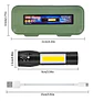 Mini Linterna Led De Mano Recargable Usb Gancho 525 Con Zoom Color de la linterna Verde Color de la luz Blanco - Miniatura 2