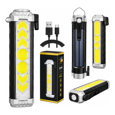 LINTERNA ROMPE VIDRIO MULTI LUZ CON CLIP 