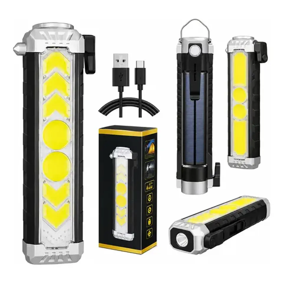 LINTERNA ROMPE VIDRIO MULTI LUZ CON CLIP  1